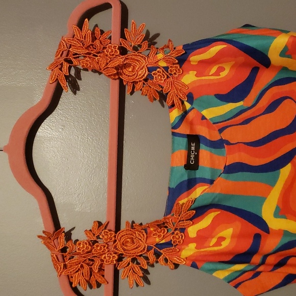 CHICME Lady's Sleeveless Sundress with Crochet Shoulder Straps - Picture 3 of 7